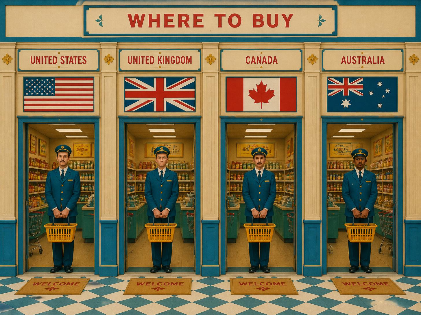 Three countries have a chemist. America has a scramble