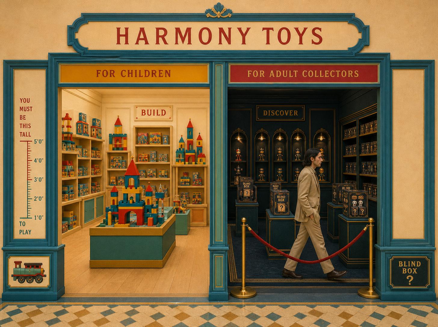 The toy shelf adults buy from has a different number one