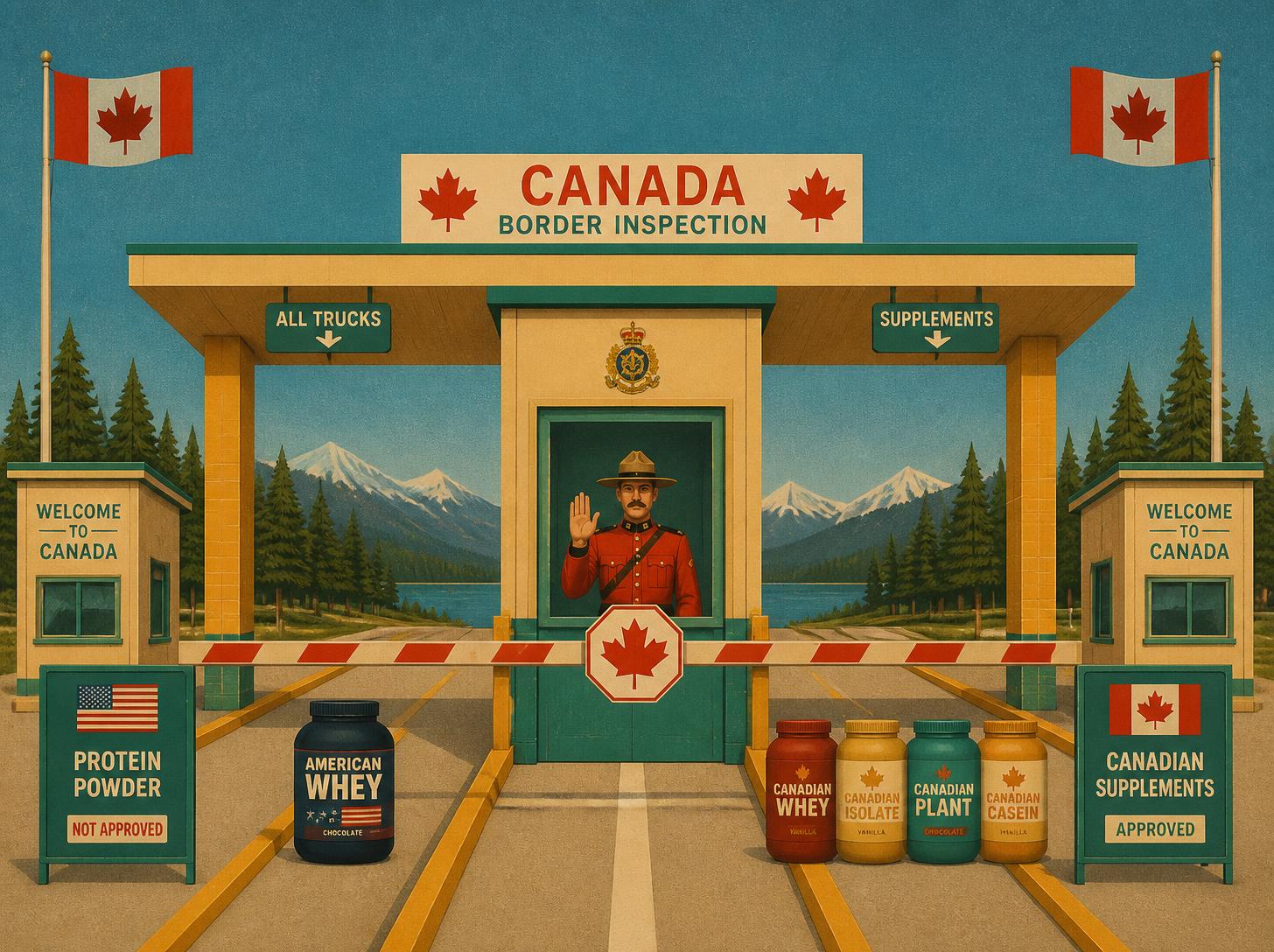 Canada's supplement shelf has a border wall