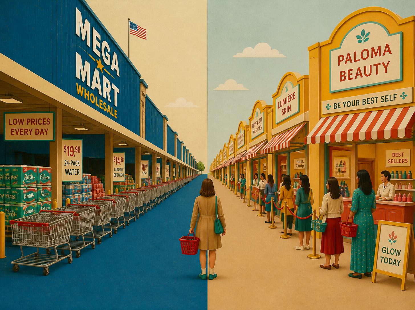 Which aisle you ask about decides which high street you're sent to